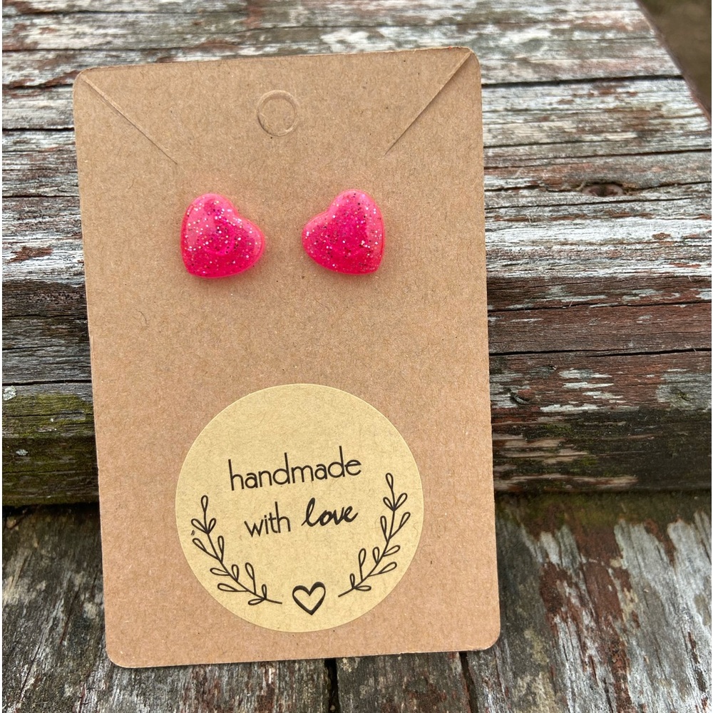 💋2/$10💋 Playful Pink Handmade Resin Earrings